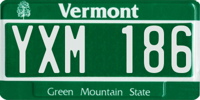 VT license plate YXM186
