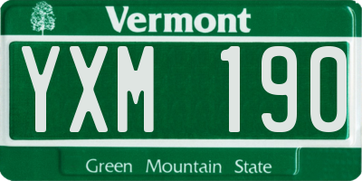 VT license plate YXM190