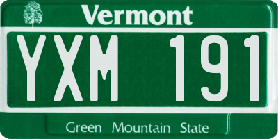VT license plate YXM191