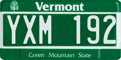VT license plate YXM192