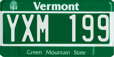 VT license plate YXM199