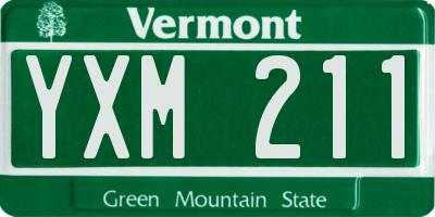 VT license plate YXM211