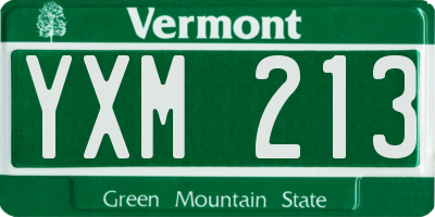 VT license plate YXM213