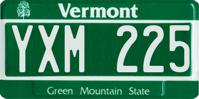 VT license plate YXM225