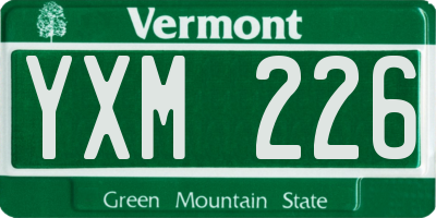 VT license plate YXM226