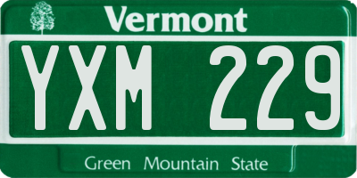 VT license plate YXM229