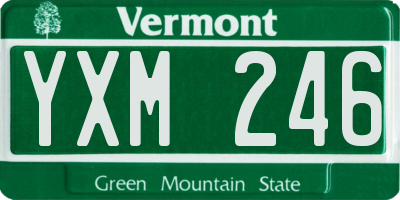 VT license plate YXM246