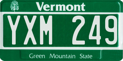 VT license plate YXM249