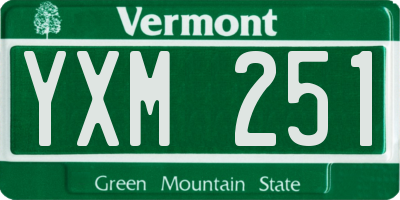 VT license plate YXM251