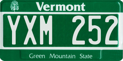 VT license plate YXM252