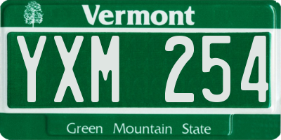VT license plate YXM254