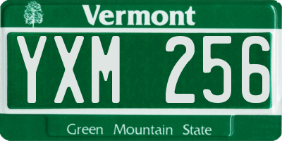VT license plate YXM256
