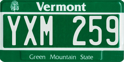 VT license plate YXM259