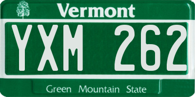 VT license plate YXM262