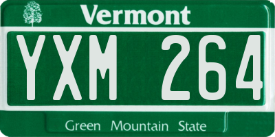 VT license plate YXM264