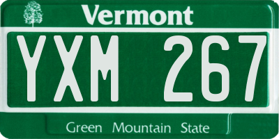 VT license plate YXM267