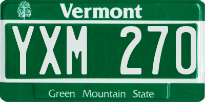VT license plate YXM270