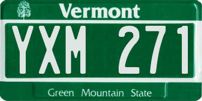 VT license plate YXM271