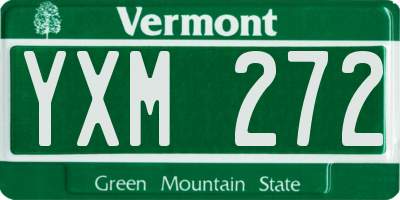 VT license plate YXM272
