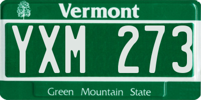 VT license plate YXM273