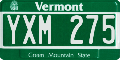 VT license plate YXM275
