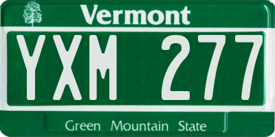 VT license plate YXM277