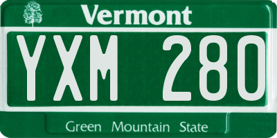 VT license plate YXM280
