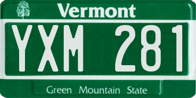 VT license plate YXM281