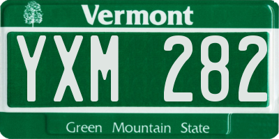 VT license plate YXM282