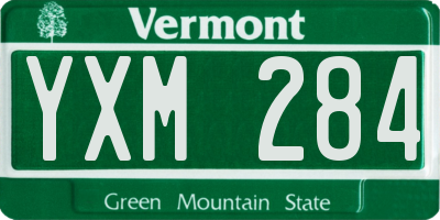 VT license plate YXM284