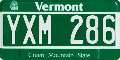 VT license plate YXM286
