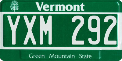 VT license plate YXM292