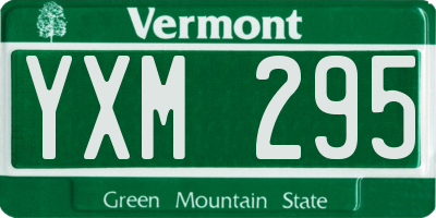 VT license plate YXM295