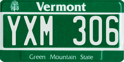 VT license plate YXM306