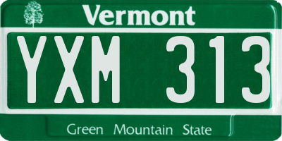 VT license plate YXM313