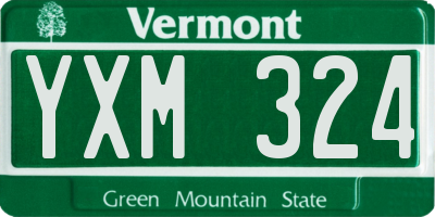 VT license plate YXM324