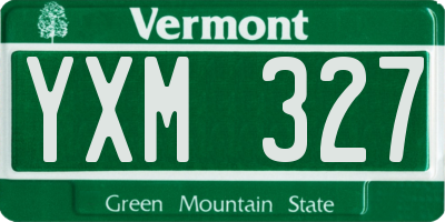 VT license plate YXM327
