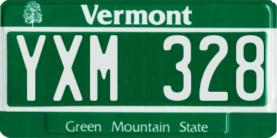 VT license plate YXM328