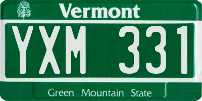 VT license plate YXM331