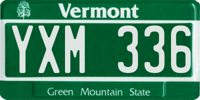 VT license plate YXM336