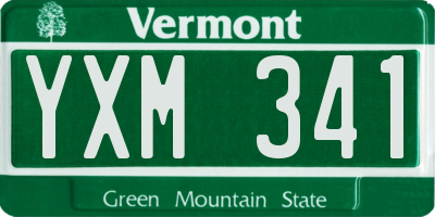 VT license plate YXM341