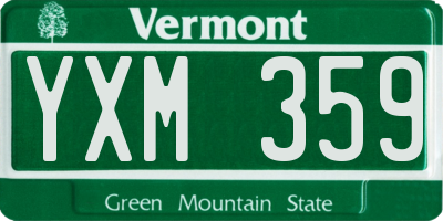 VT license plate YXM359
