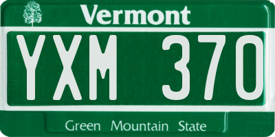 VT license plate YXM370