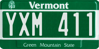VT license plate YXM411