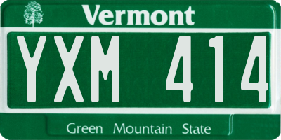VT license plate YXM414