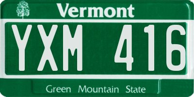 VT license plate YXM416