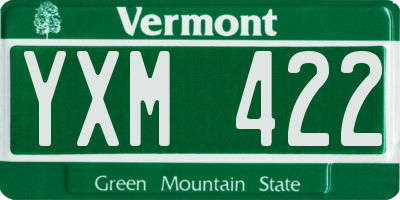 VT license plate YXM422
