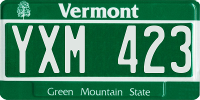 VT license plate YXM423
