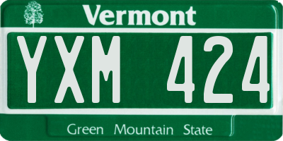VT license plate YXM424
