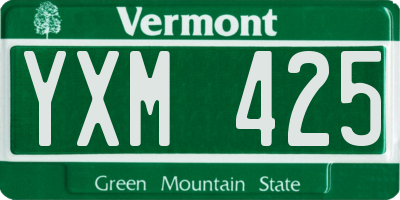 VT license plate YXM425